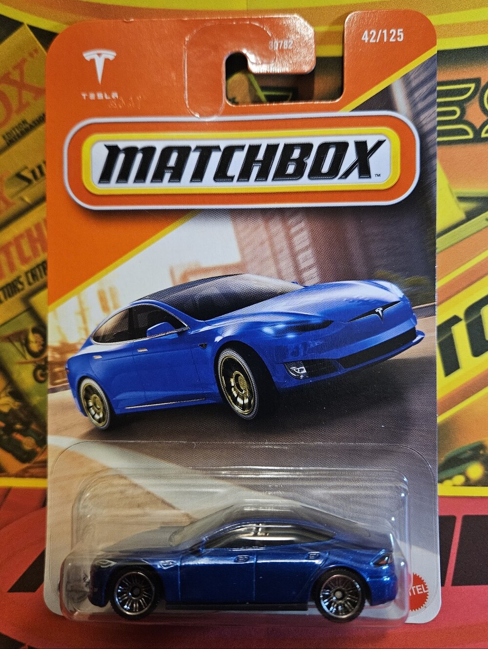 Matchbox Tesla Model S - Blue Die-Cast